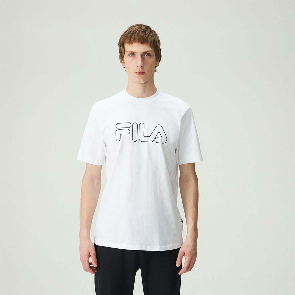 Camiseta Fila Regular Letter Outline Masculina