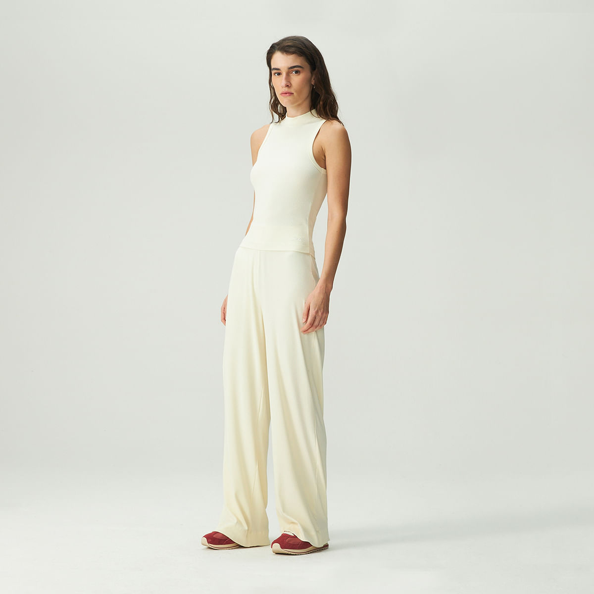 Calça Fila Wide Essentials Rib Feminina