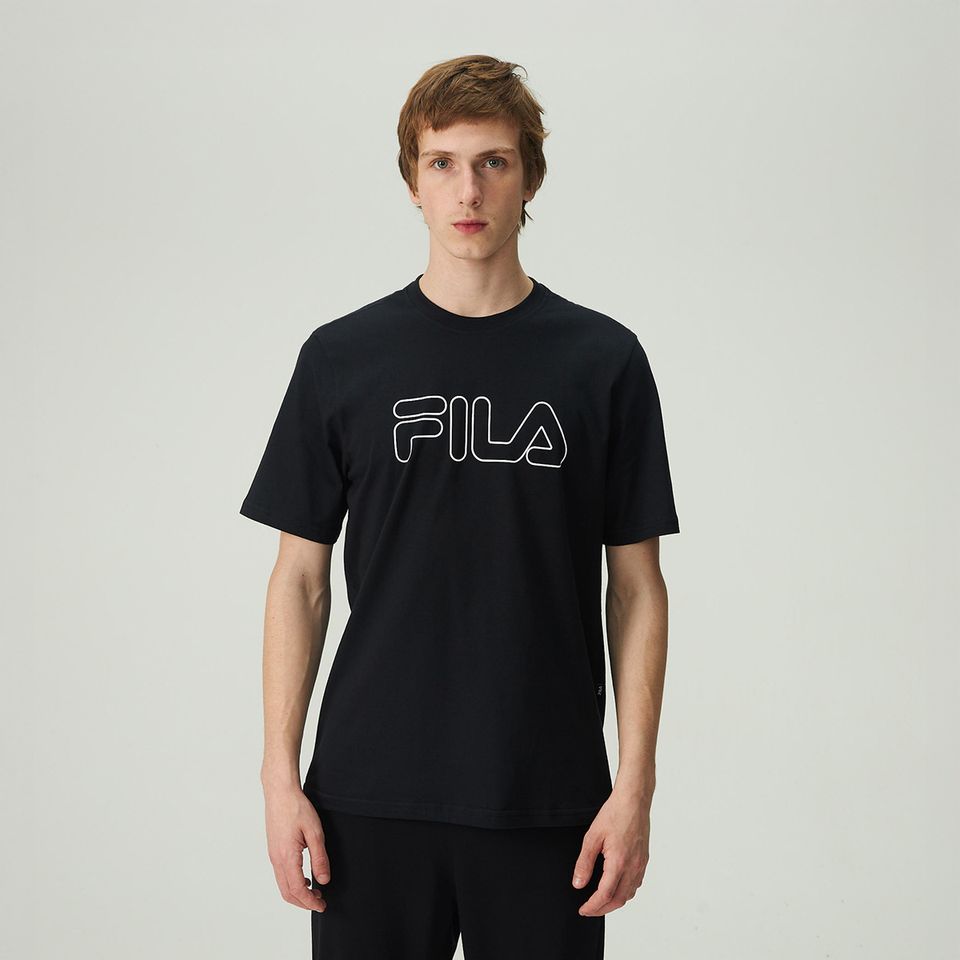 Camiseta Fila Regular Letter Outline Masculina
