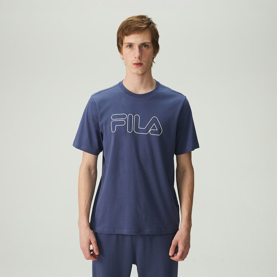 Camiseta Fila Regular Letter Outline Masculina