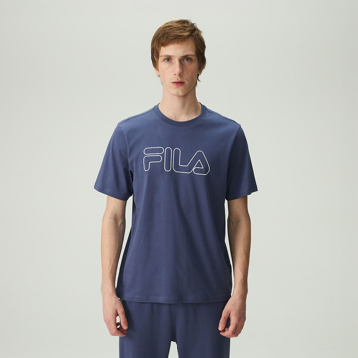 Camiseta Fila Regular Letter Outline Masculina