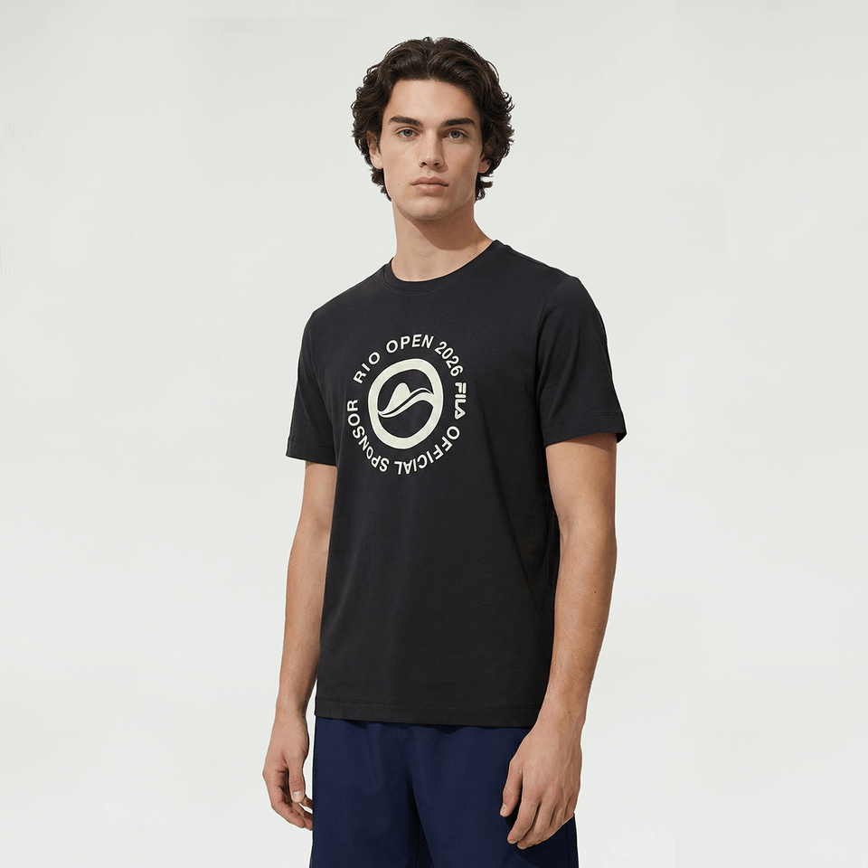Camiseta Fila Regular Official Sponsor Rio Open 26 Masculina