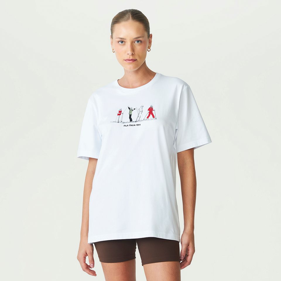 Camiseta Fila Long Ski Club Ag Feminina