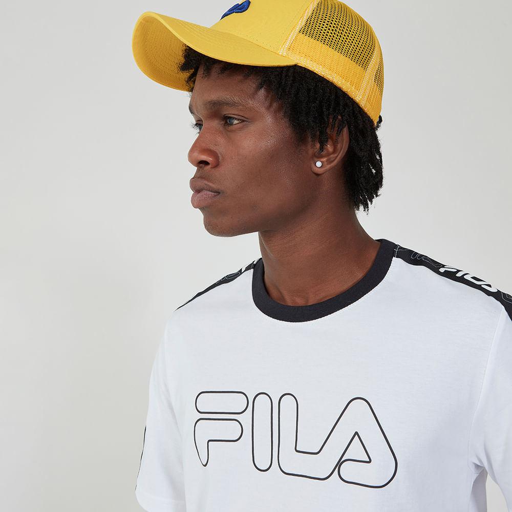 Camiseta Fila Letter Tape Outline Masculina