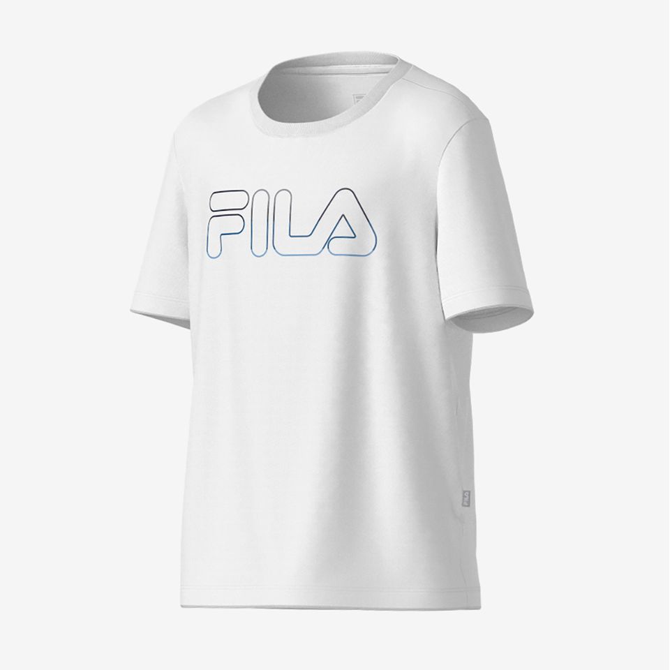Camiseta Fila Regular Sports Light Letter Juvenil