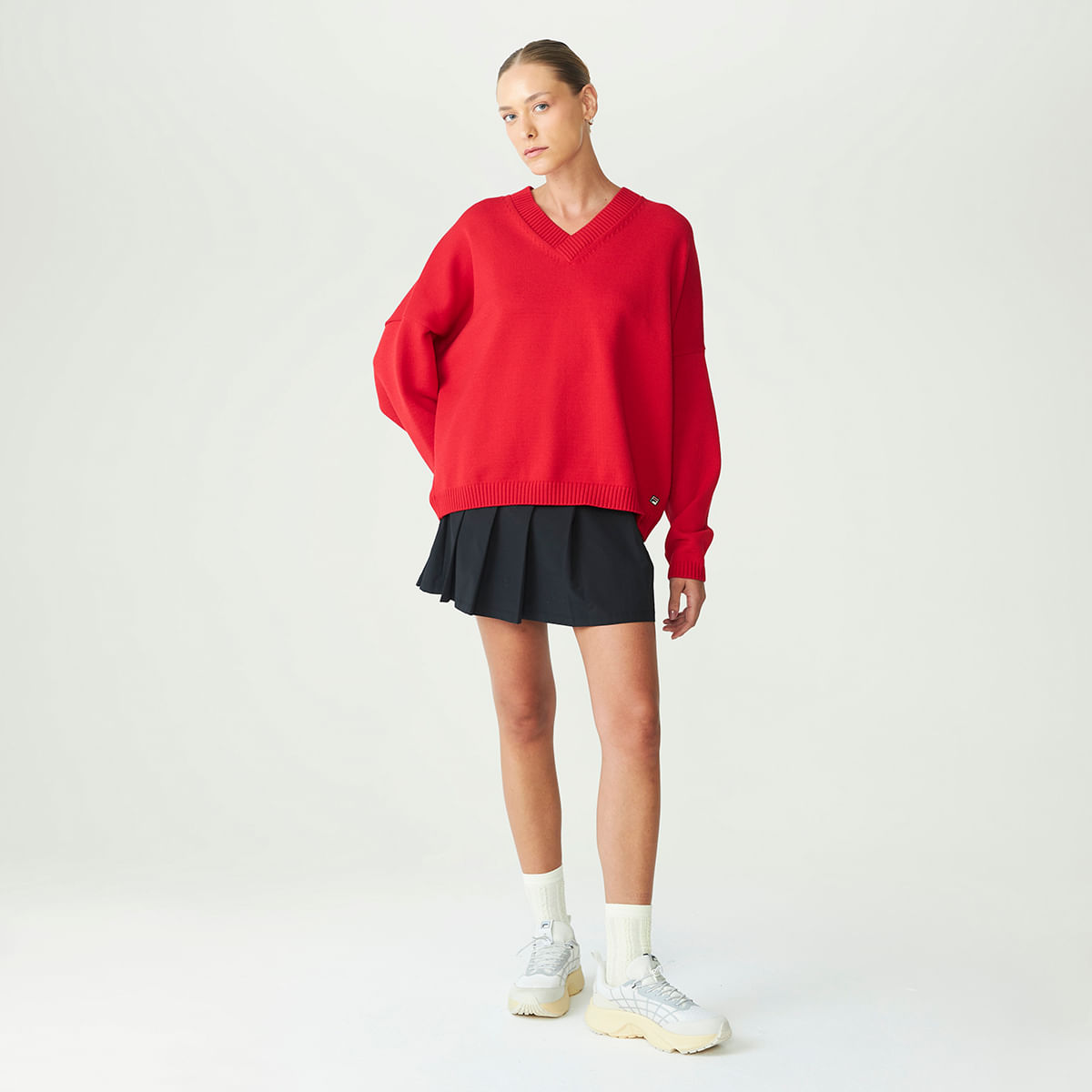 Saia Fila Pleated Ag Feminina