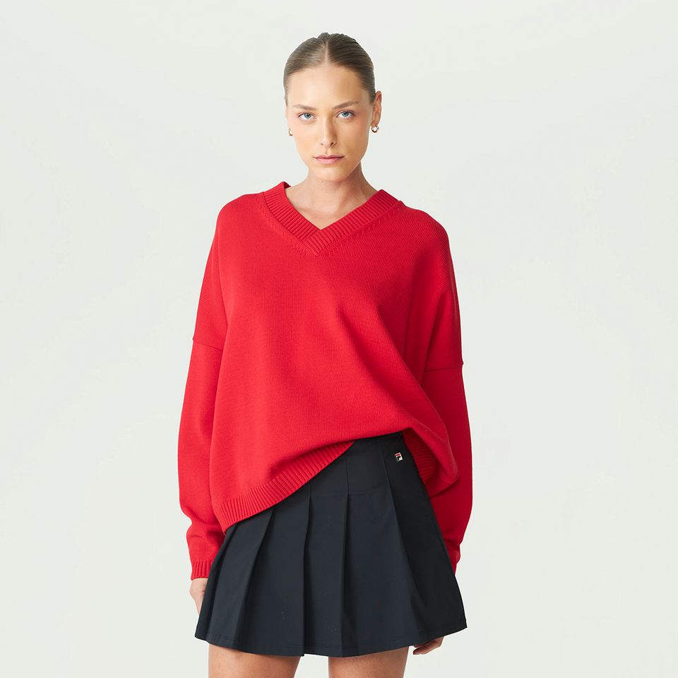 Casaco Fila Over V Neck Ag Feminino
