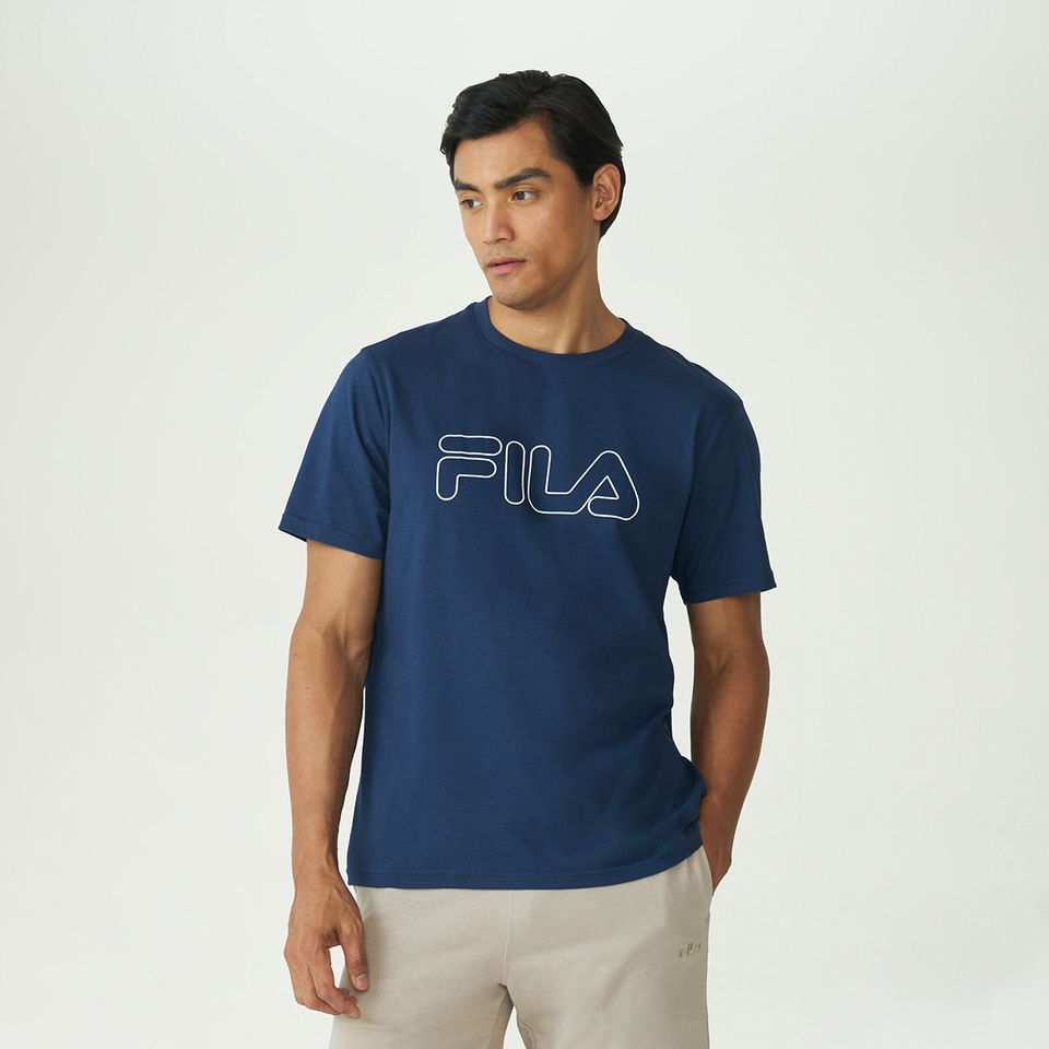 Camiseta Fila Regular Letter Outline Masculina