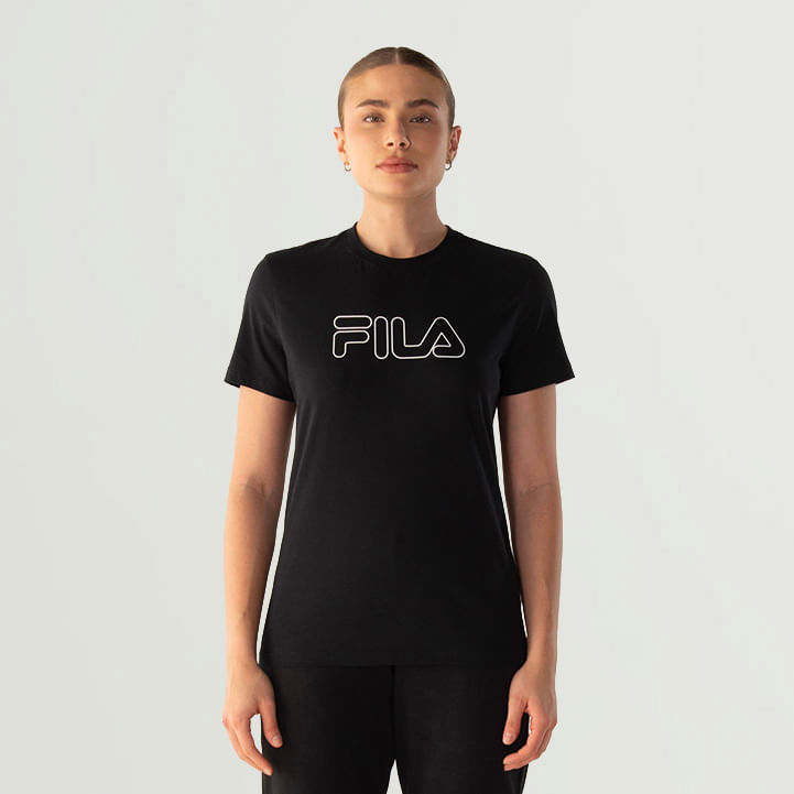 Camiseta Fila Regular Basic Outline Feminina