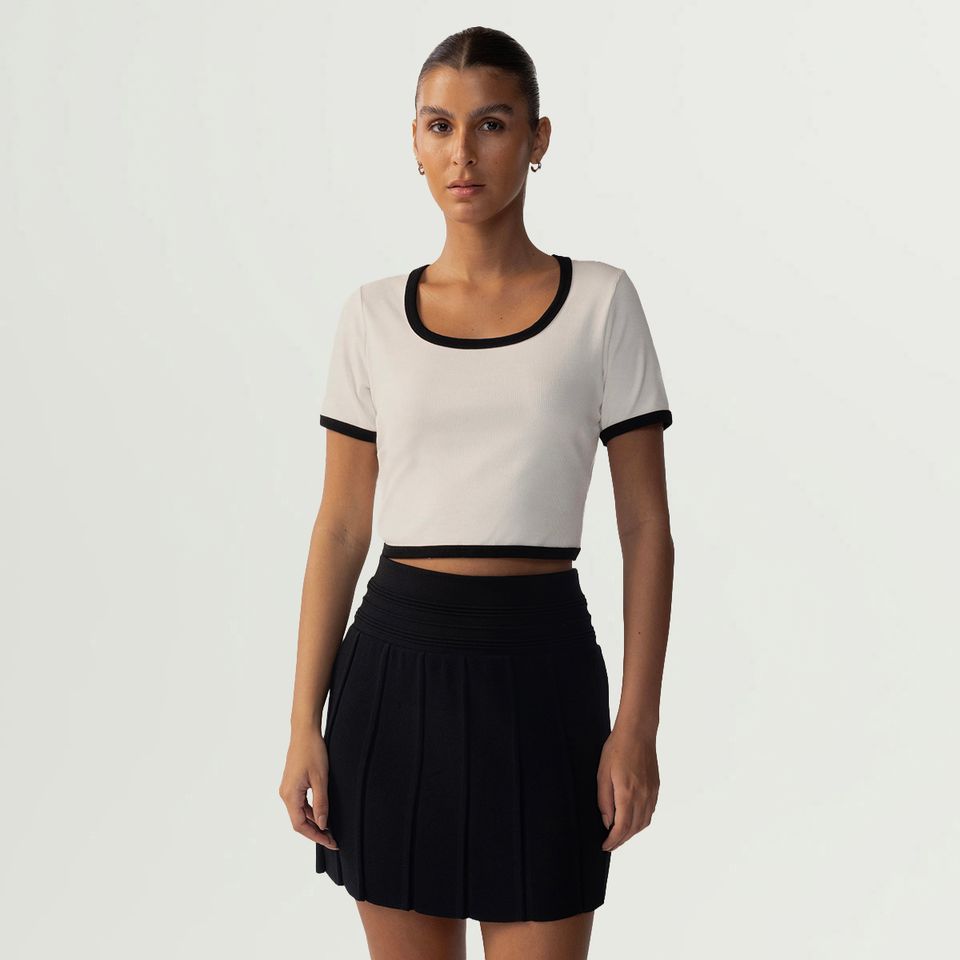Blusa Fila Cropped Rib Feminina