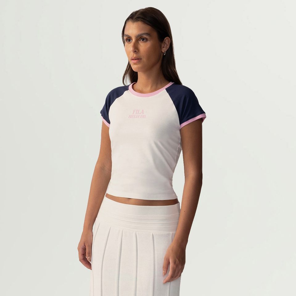 Camiseta Fila Slim Letter Feminina
