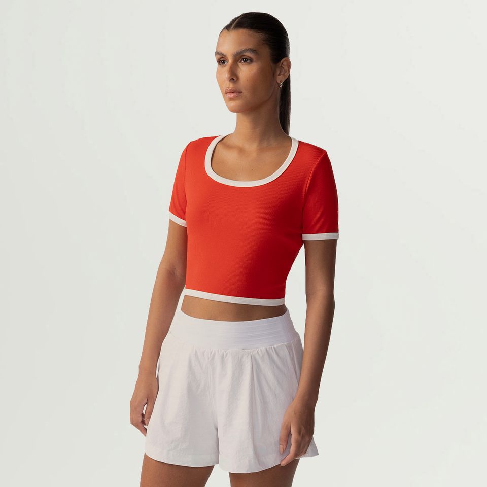 Blusa Fila Cropped Rib Feminina