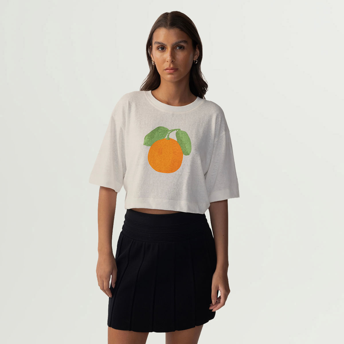 Camiseta Fila Oversized Orange Gt Feminina