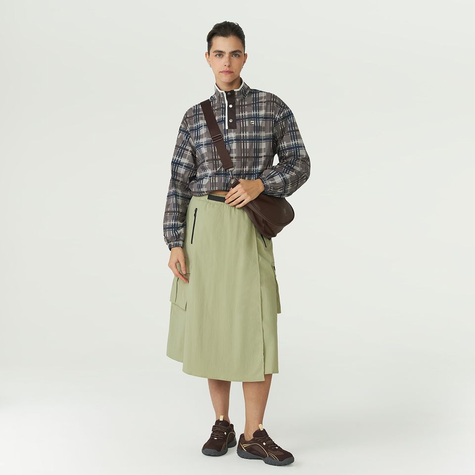 Saia Fila Midi Pockets Feminina