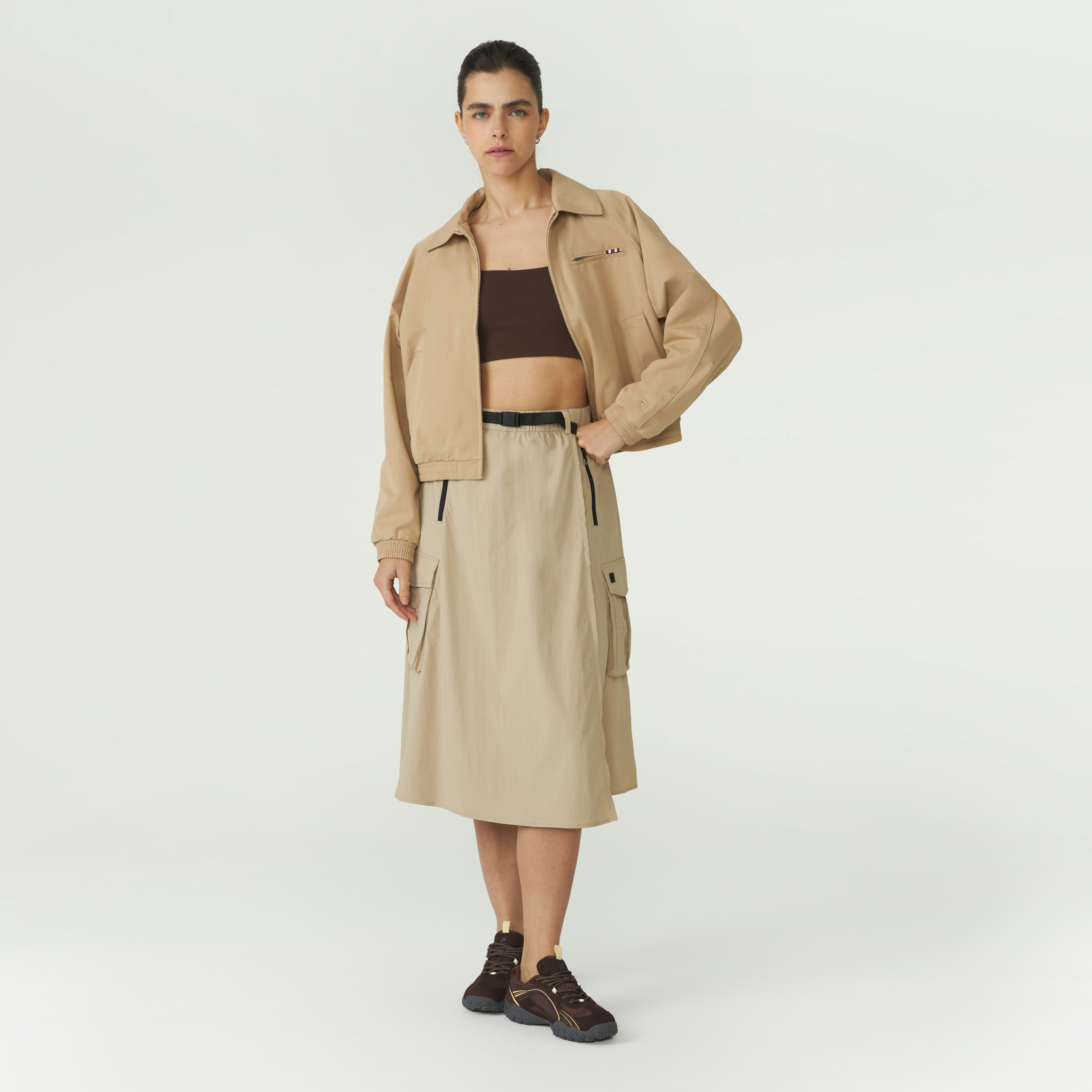 Saia Fila Midi Pockets Feminina — Fila