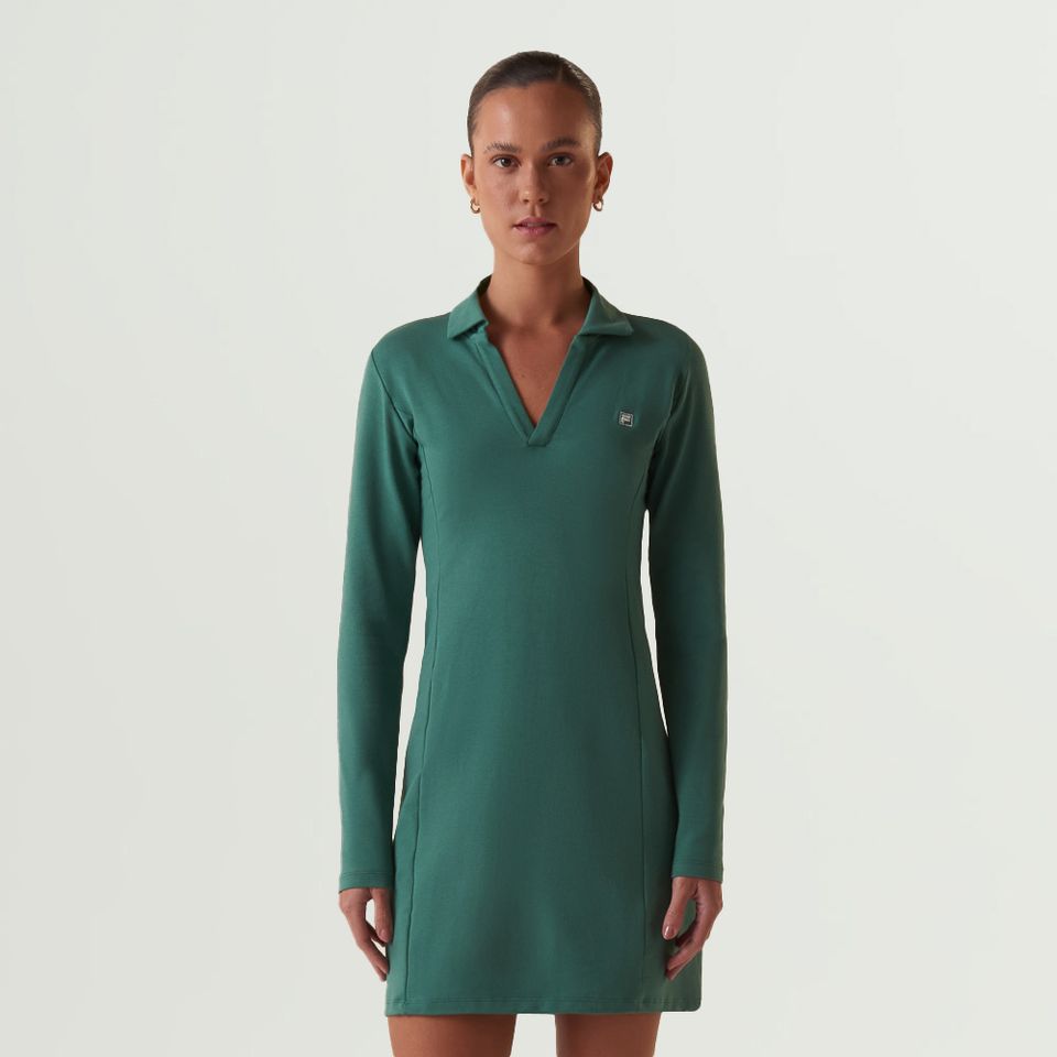 Vestido Fila Fit Polo Letter Touch Feminino
