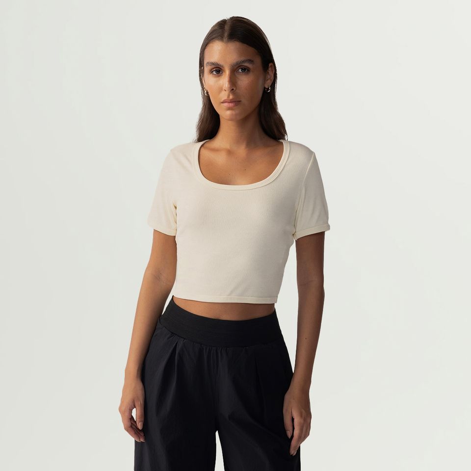 Blusa Fila Cropped Rib Feminina