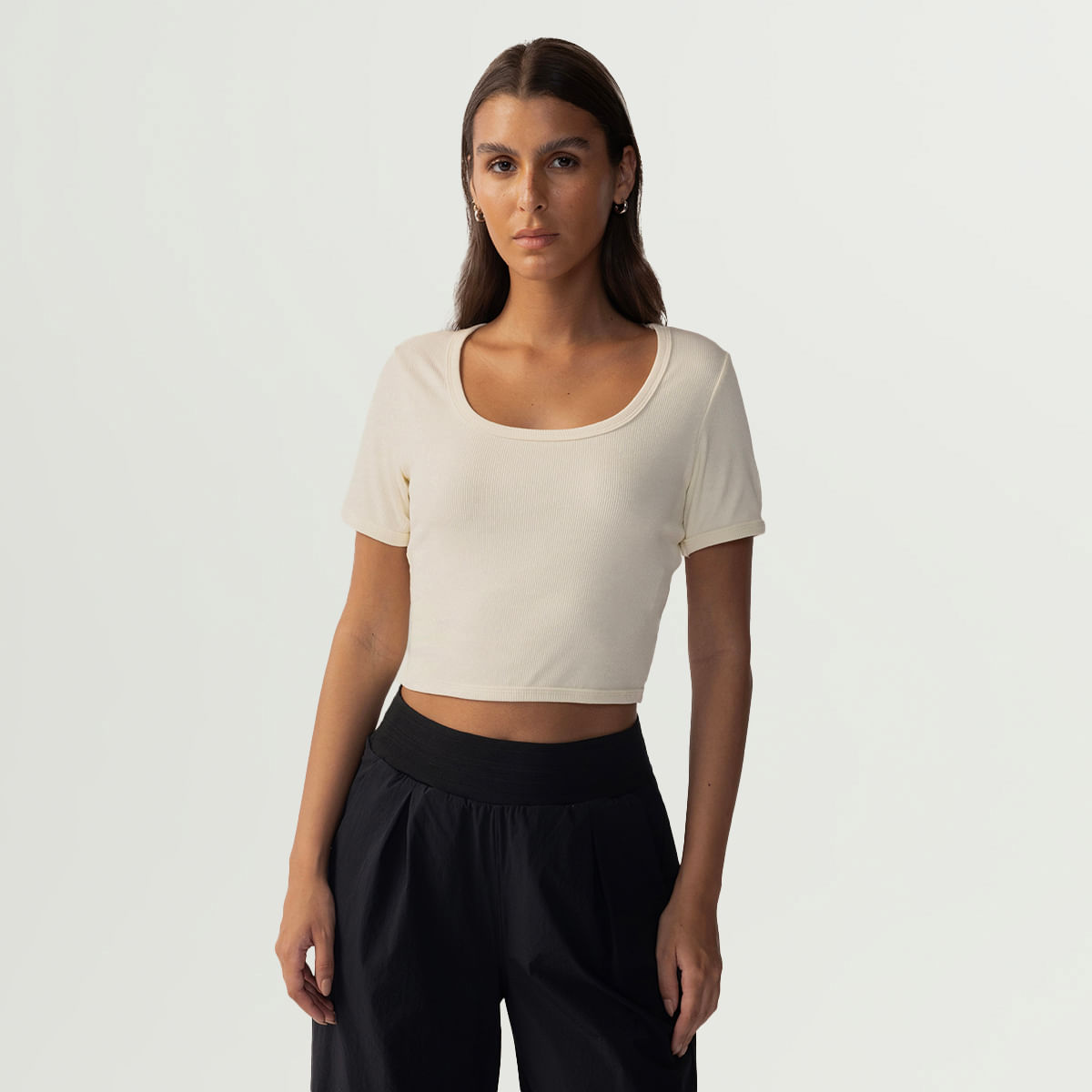 Blusa Fila Cropped Rib Feminina