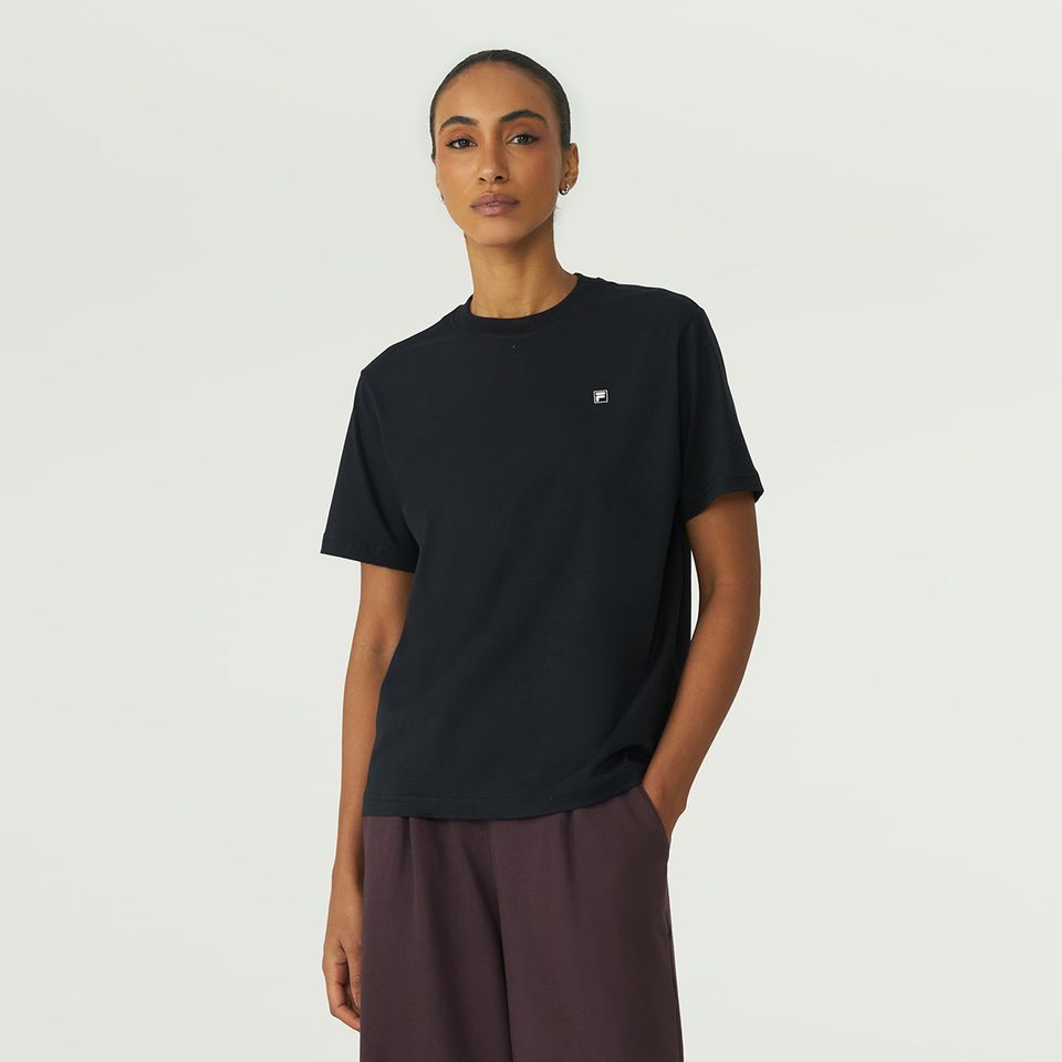 Camiseta Fila Oversized Letter Graphic Feminina