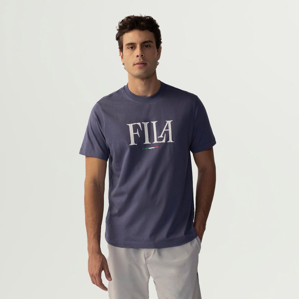 Camiseta Fila Regular Italy Letter Masculina
