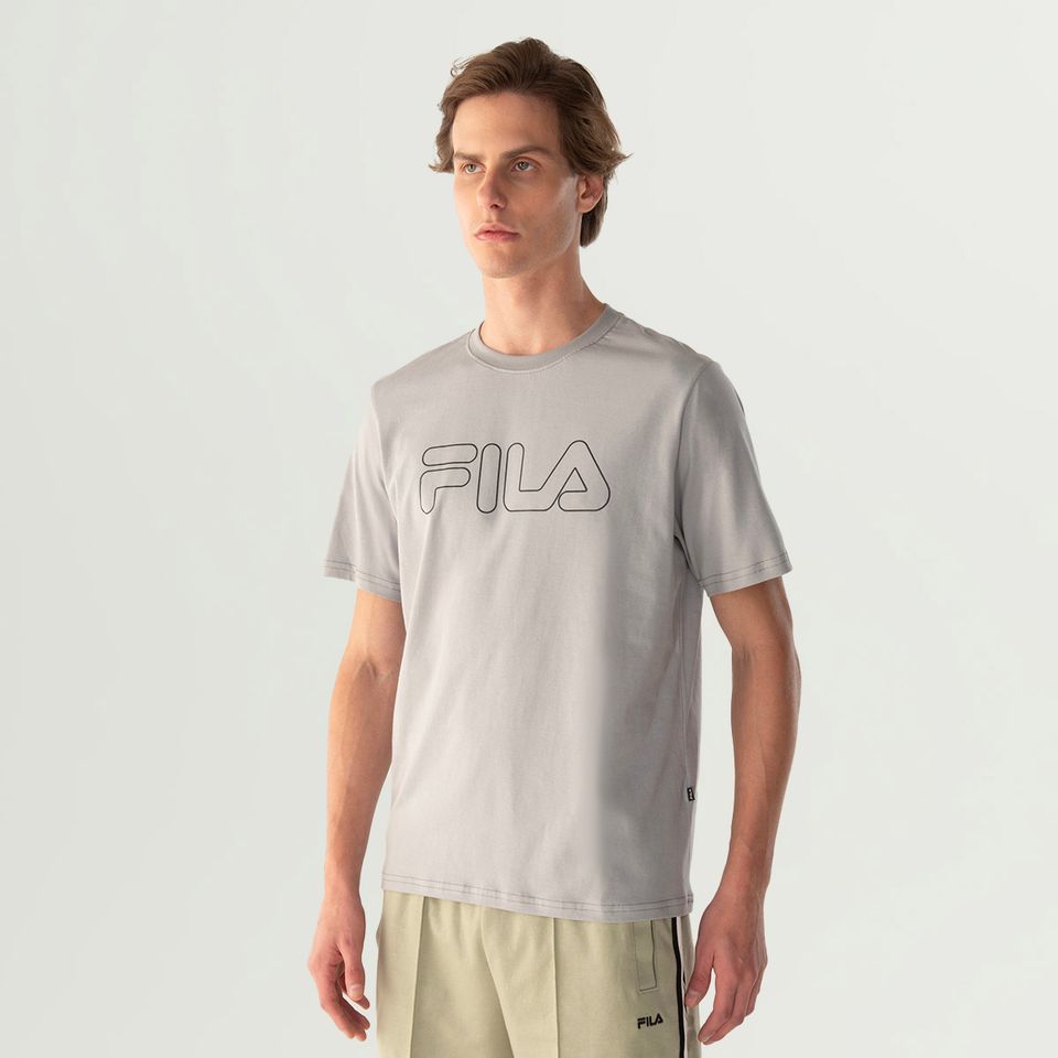 Camiseta Fila Regular Letter Outline Masculina