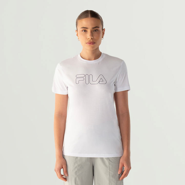 Camiseta Fila Regular Basic Outline Feminina