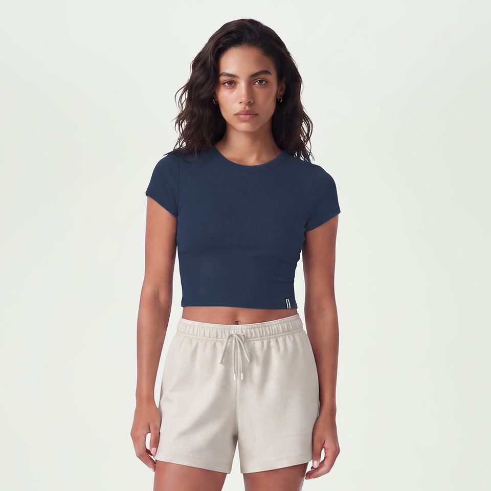 Camiseta Fila Cropped Life Ribbed Iii Feminina