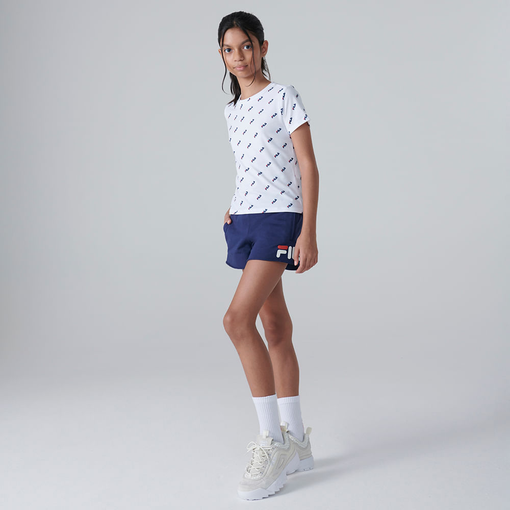 Shorts Fila Letter Infantil