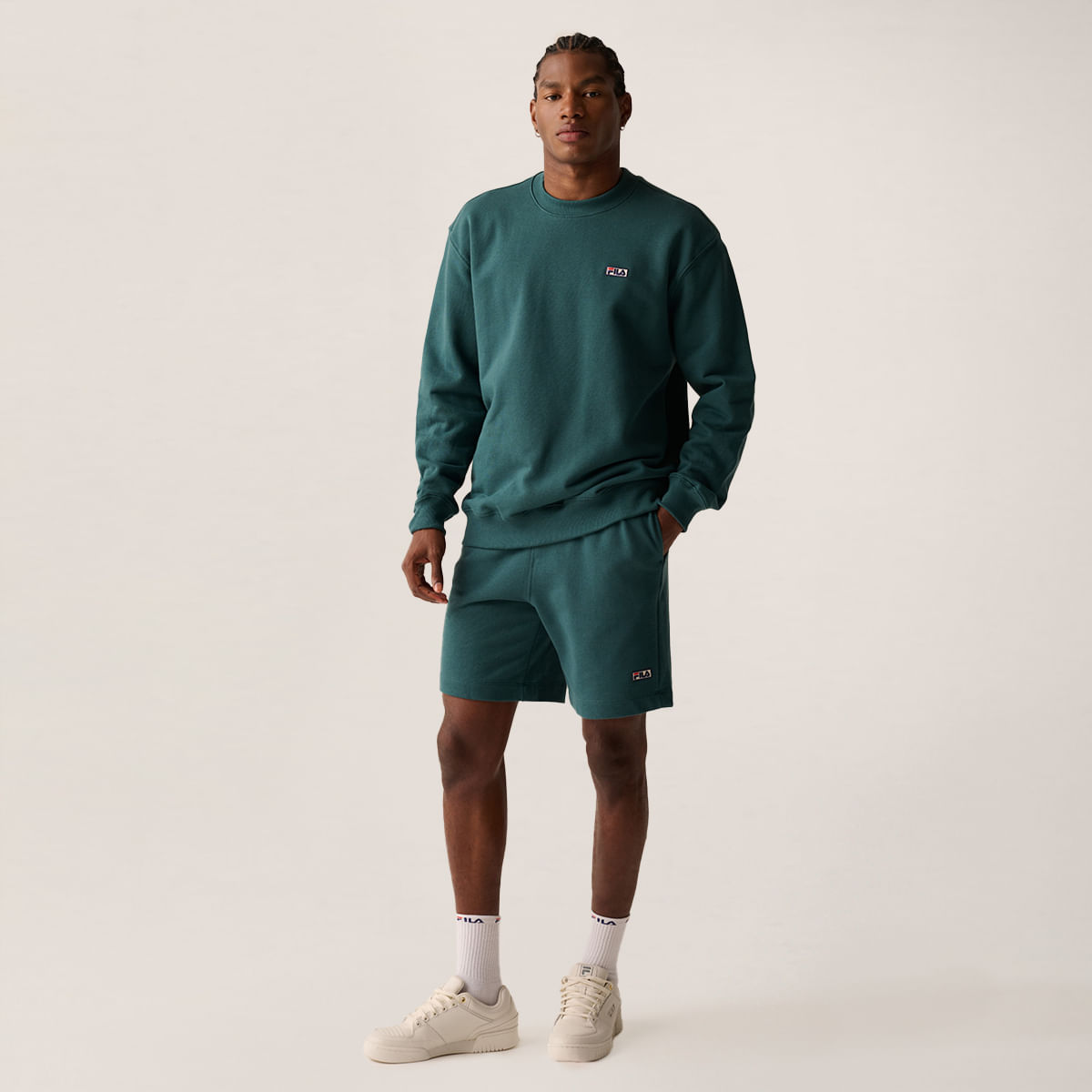 Bermuda Fila Moletom Letter II Masculina