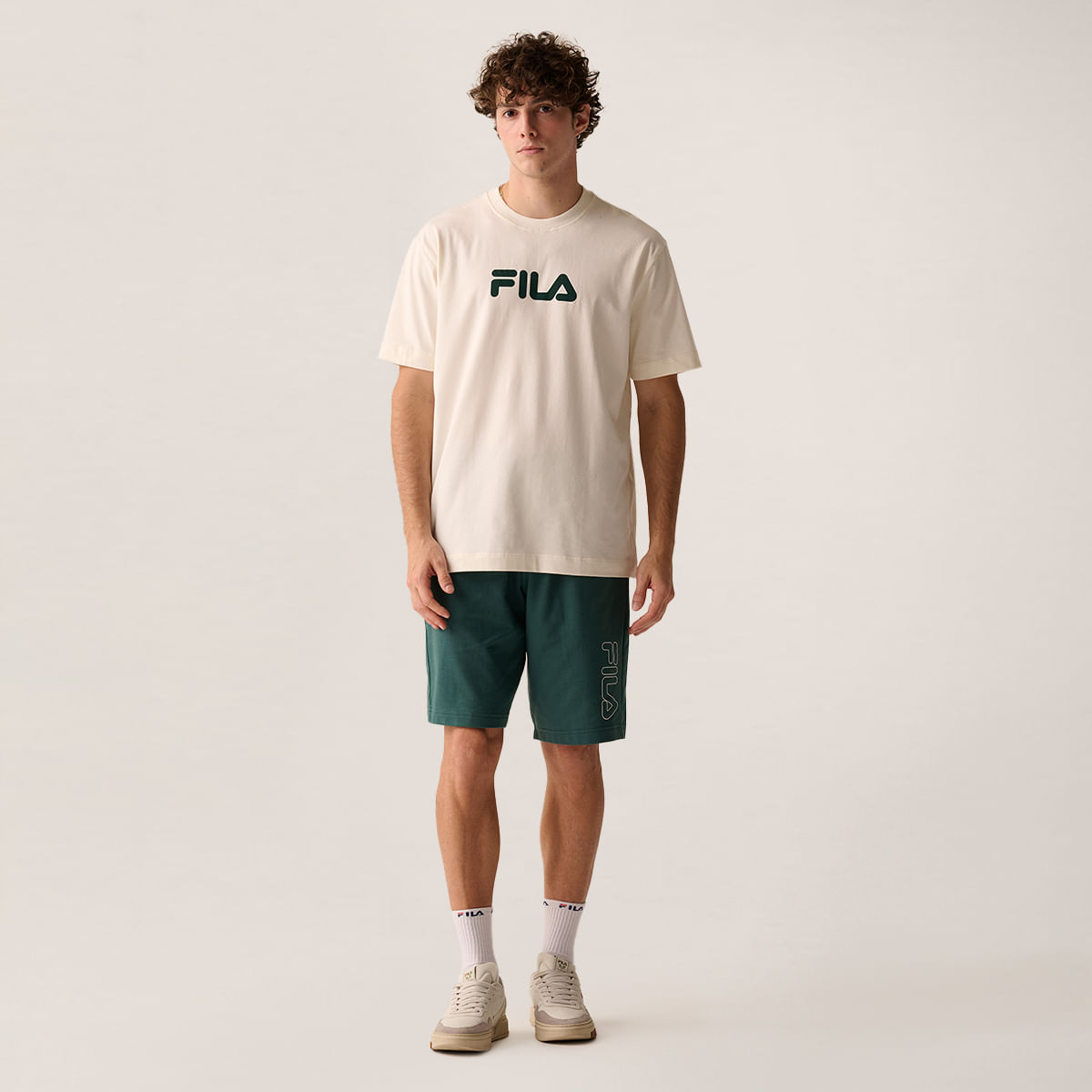 Bermuda Fila Practical Logo Outline Light Masculina