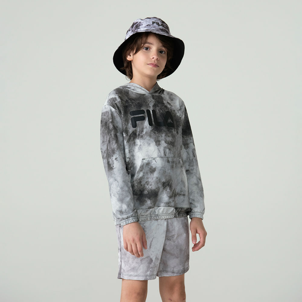 Casaco com Capuz Fila Letter Sky Infantil