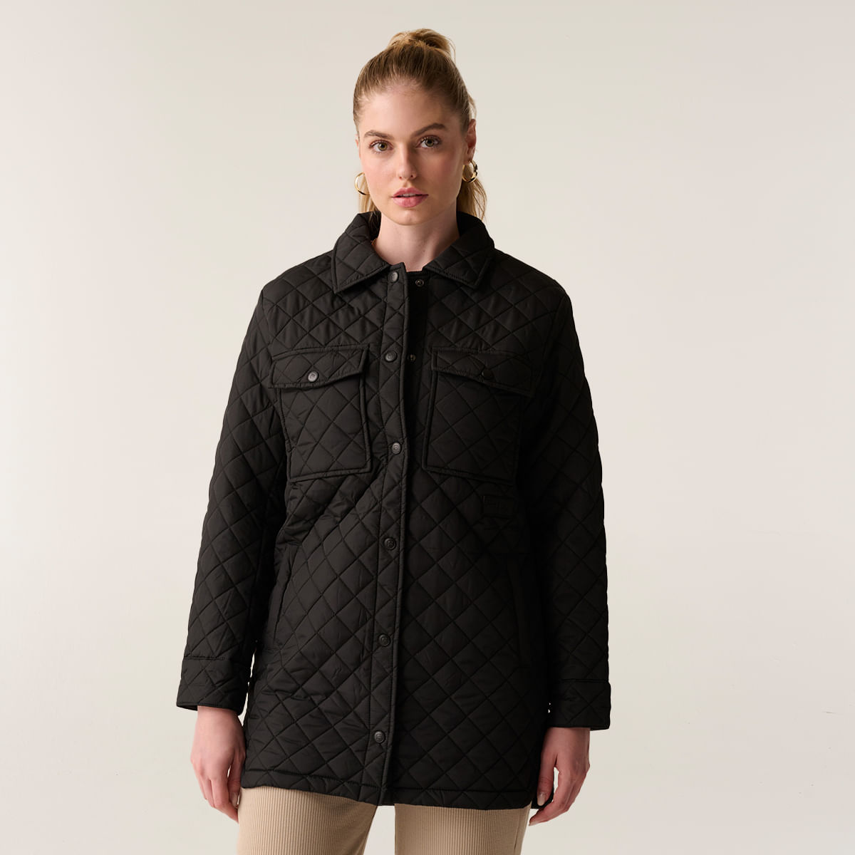 Jaqueta Fila Shacket Quilting Feminina