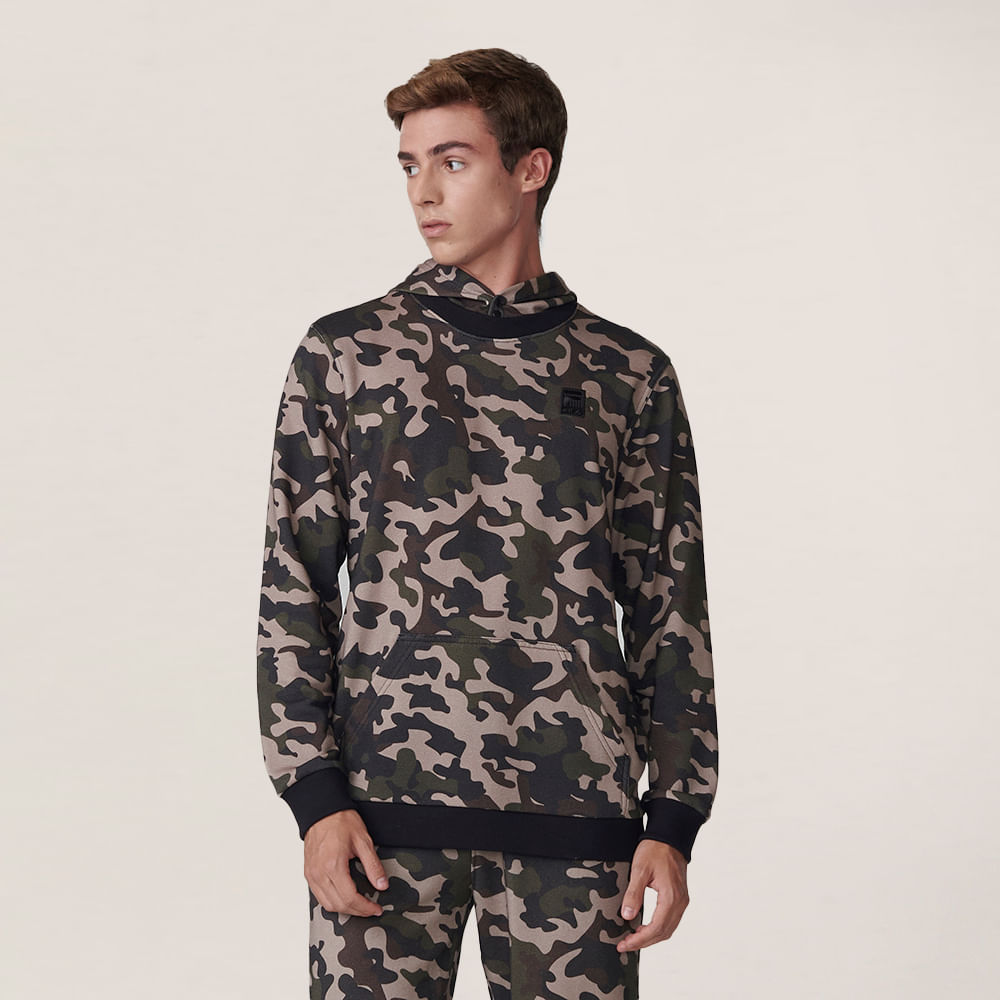 Casaco com Capuz Fila Fbox Camo Unissex