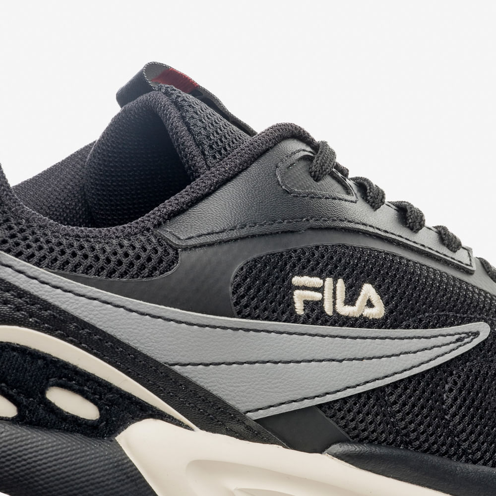Fila Feminino Tenis Fila Quark Masculino Black Running Shoes