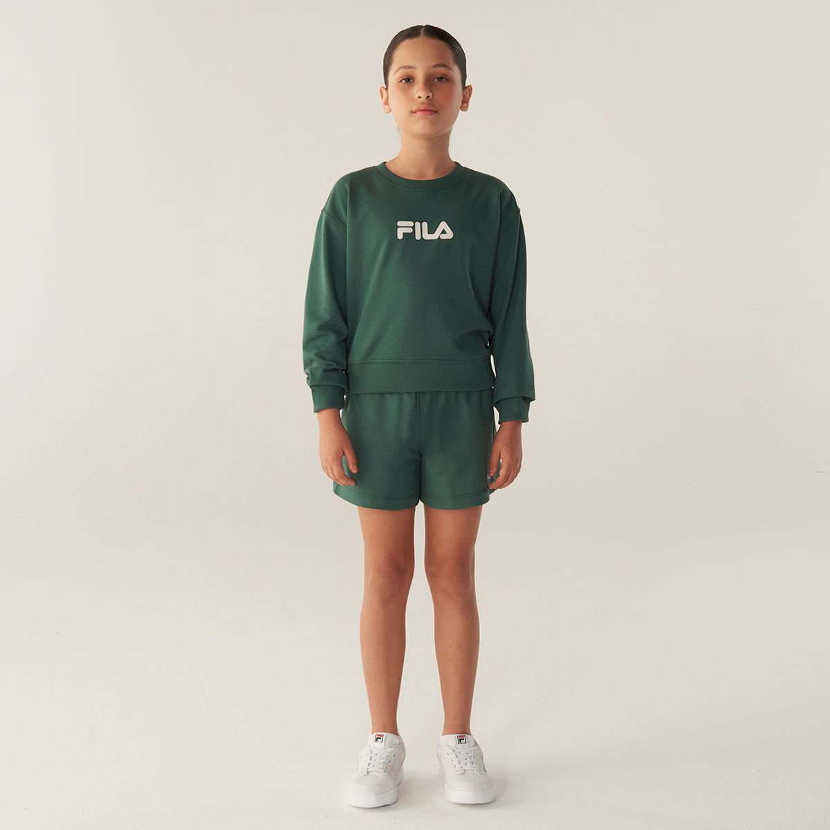 Shorts Fila Regular Letter Light Juvenil