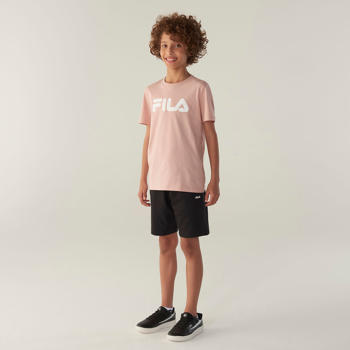 Bermuda Fila Regular Letter Light Juvenil