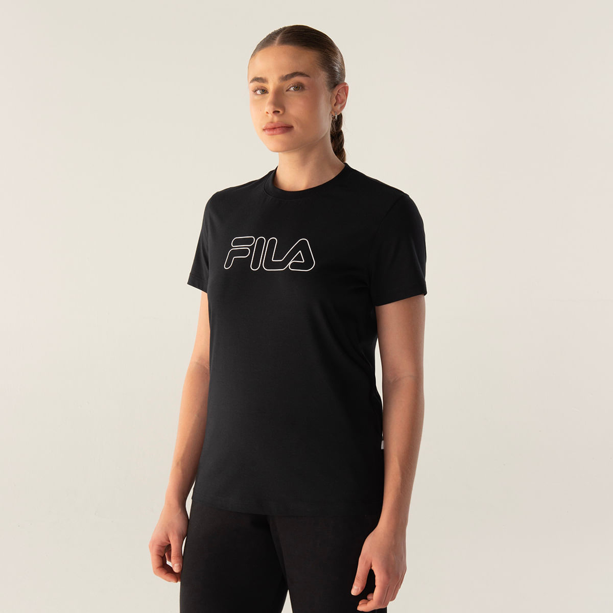 Camiseta Fila Regular Basic Outline Feminina