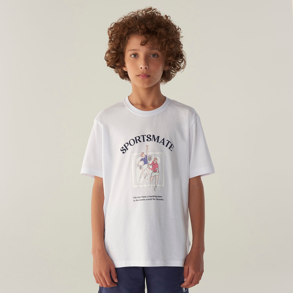 Camiseta Fila Regular Sportmate Tennis Club Juvenil