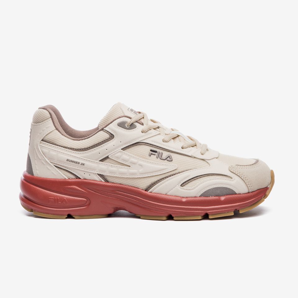 Tênis Fila Runner 2k Se Feminino Bege e Vermelho