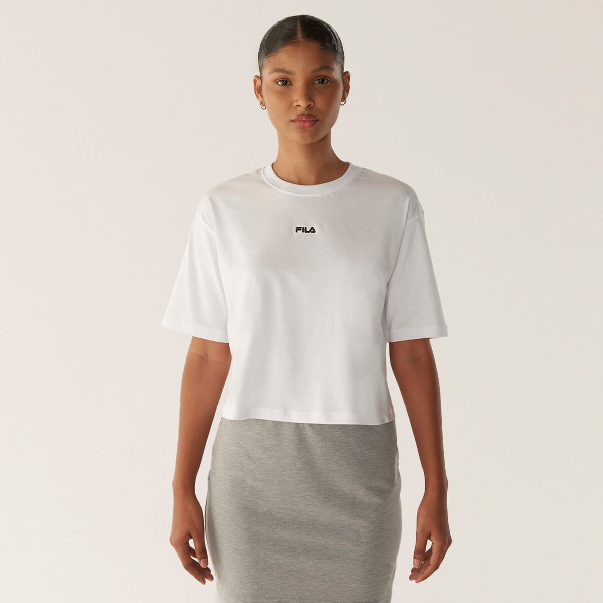 Camiseta Fila Cropped Comfort Classic Feminina
