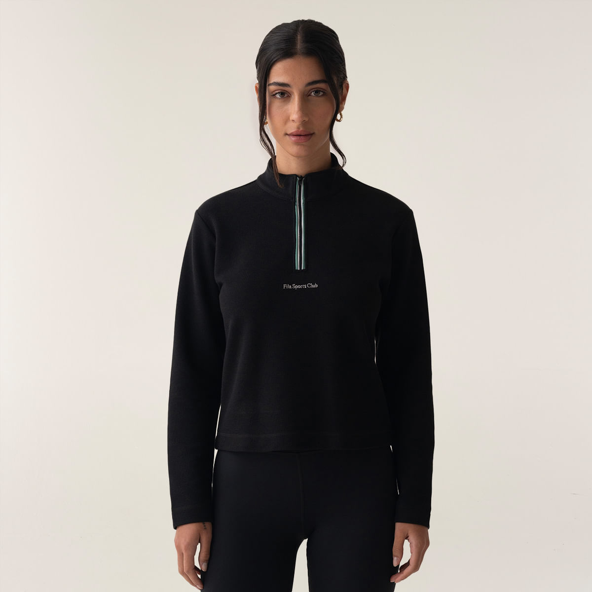 Blusa Manga Longa Fila Regular Sport Club Feminina