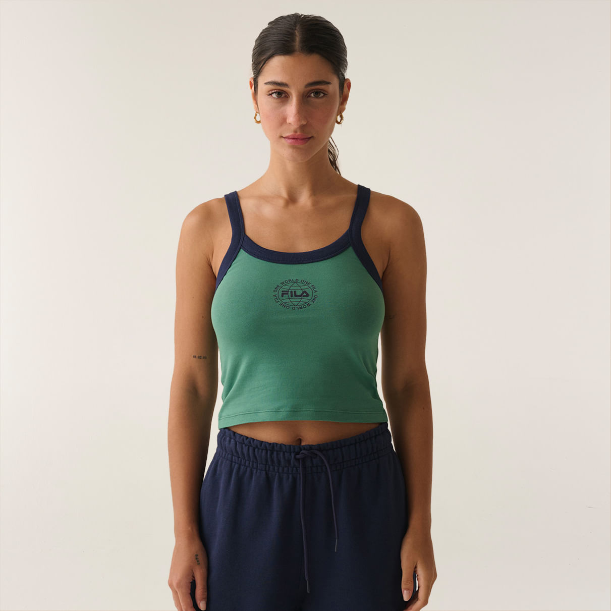 Regata Fila Ribbed Letter Retro Feminina