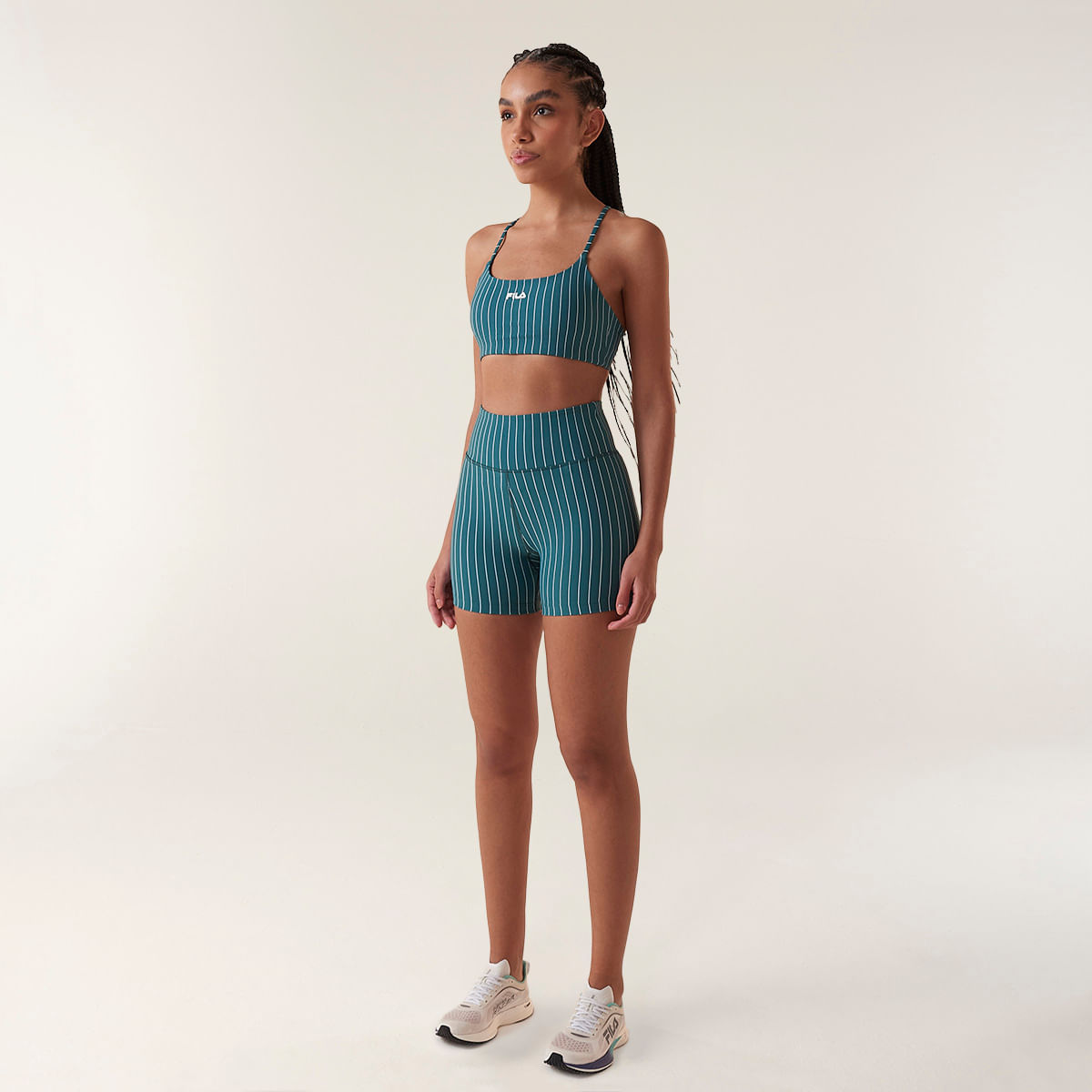 Bermuda Fila Future Sports Pinstripes Flow Feminina