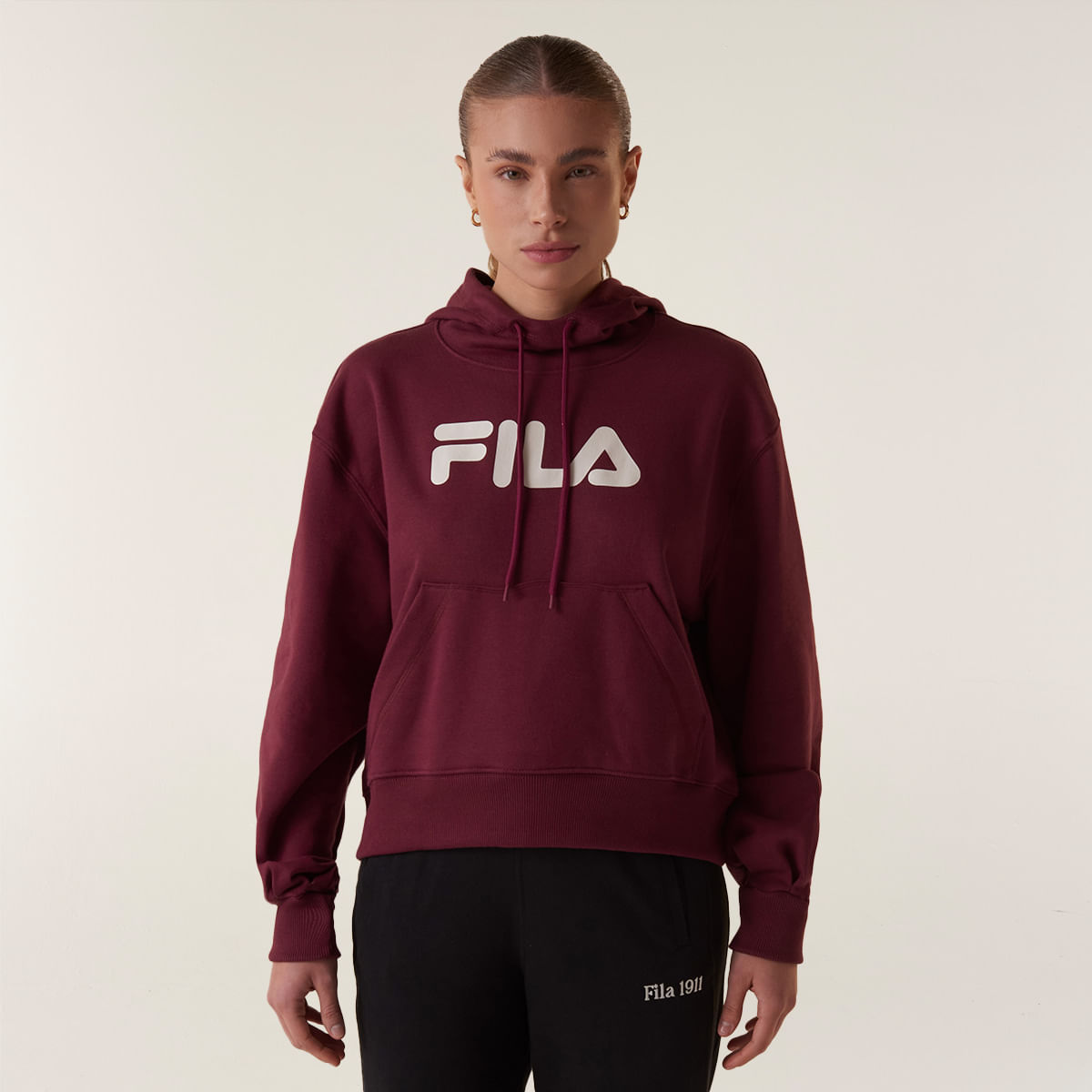 Casaco Com Capuz Fila Comfort Letter III Feminino