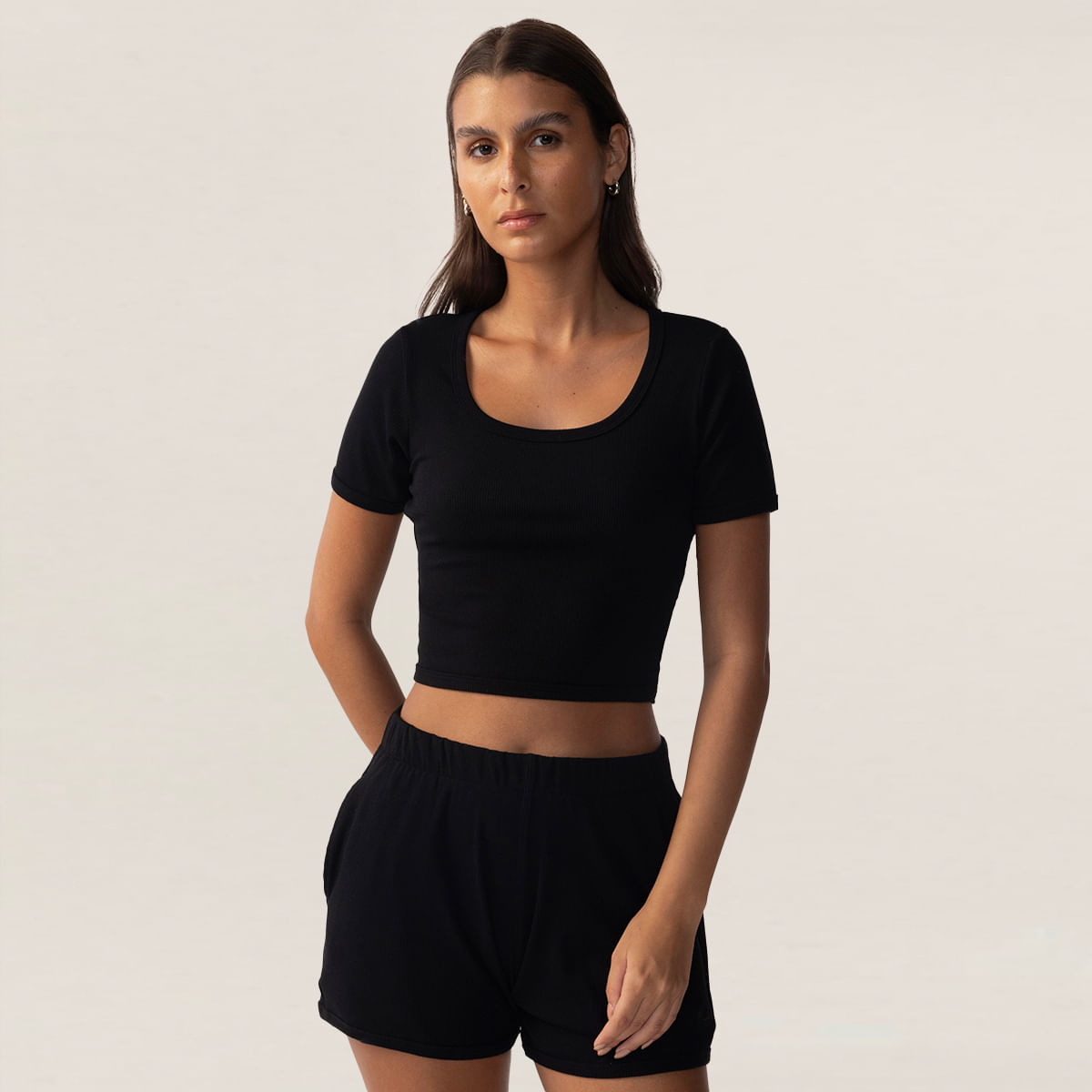 Blusa Fila Cropped Rib Feminina