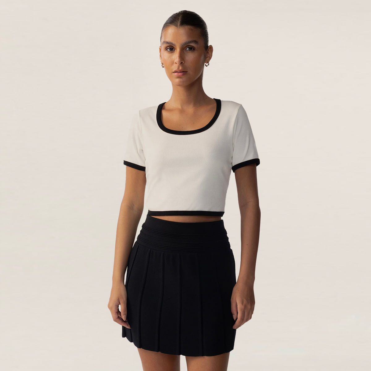 Blusa Fila Cropped Rib Feminina