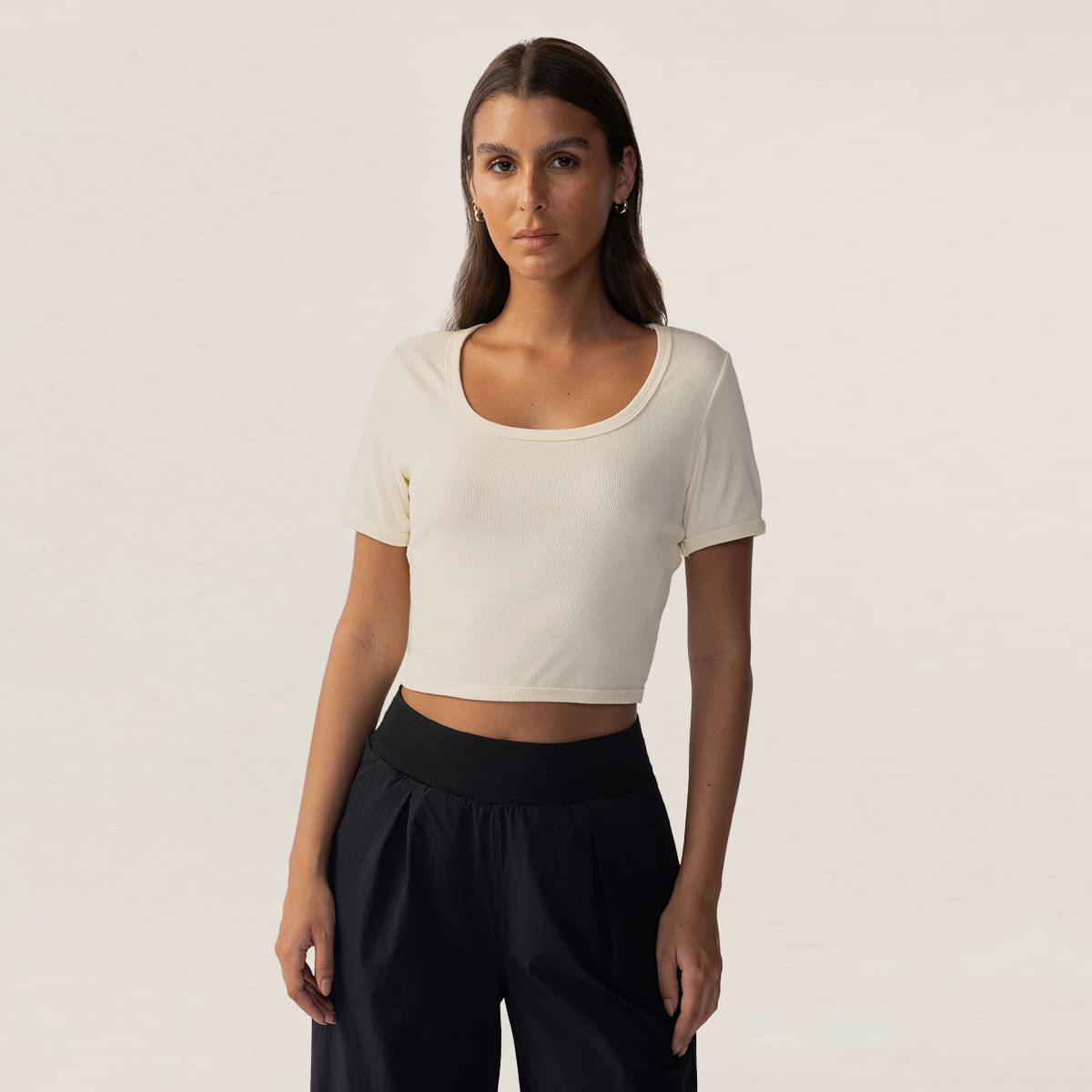 Blusa Fila Cropped Rib Feminina