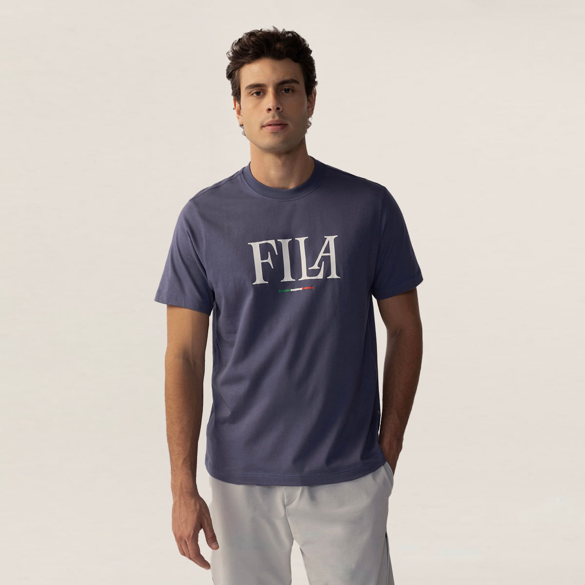 Camiseta Fila Regular Italy Letter Masculina