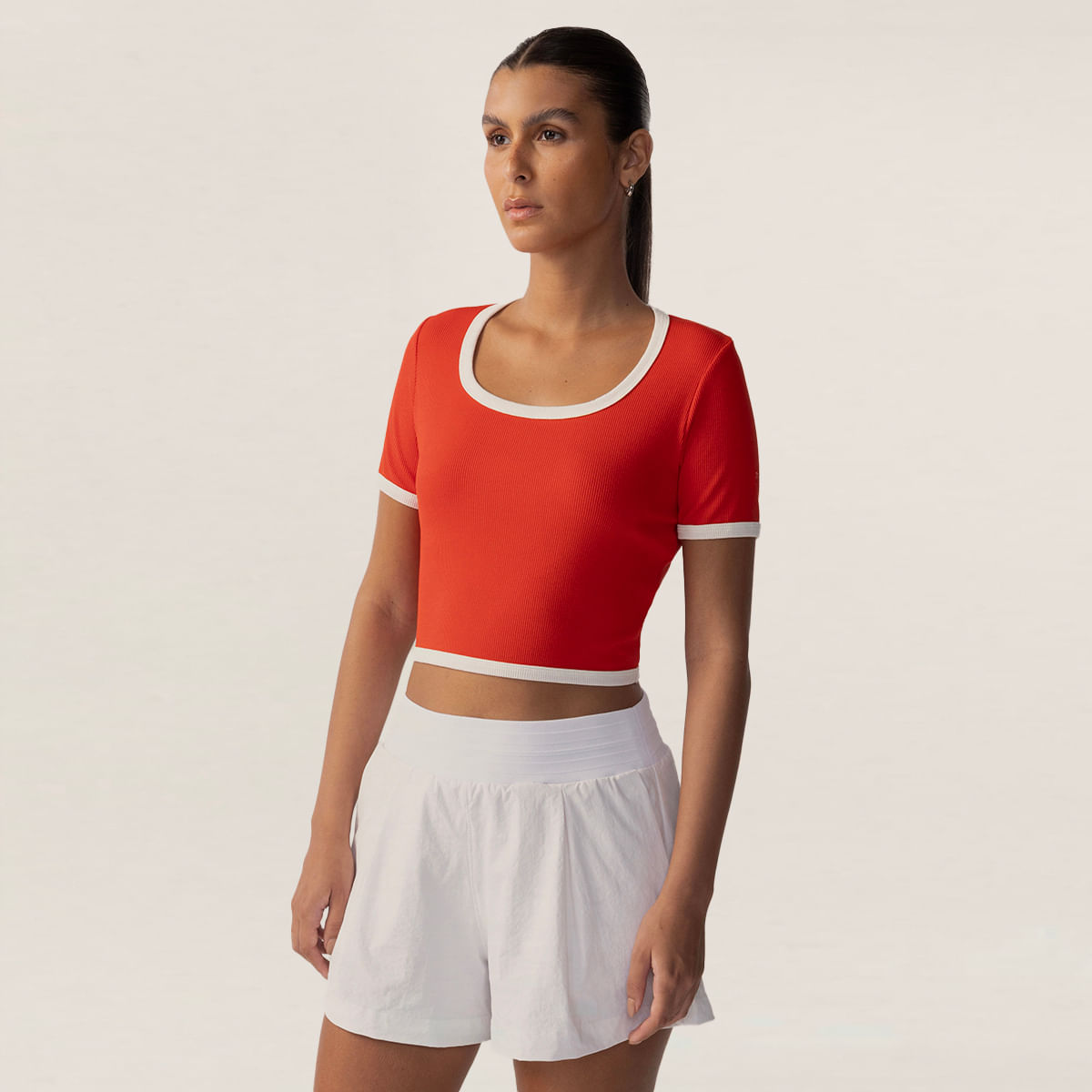 Blusa Fila Cropped Rib Feminina
