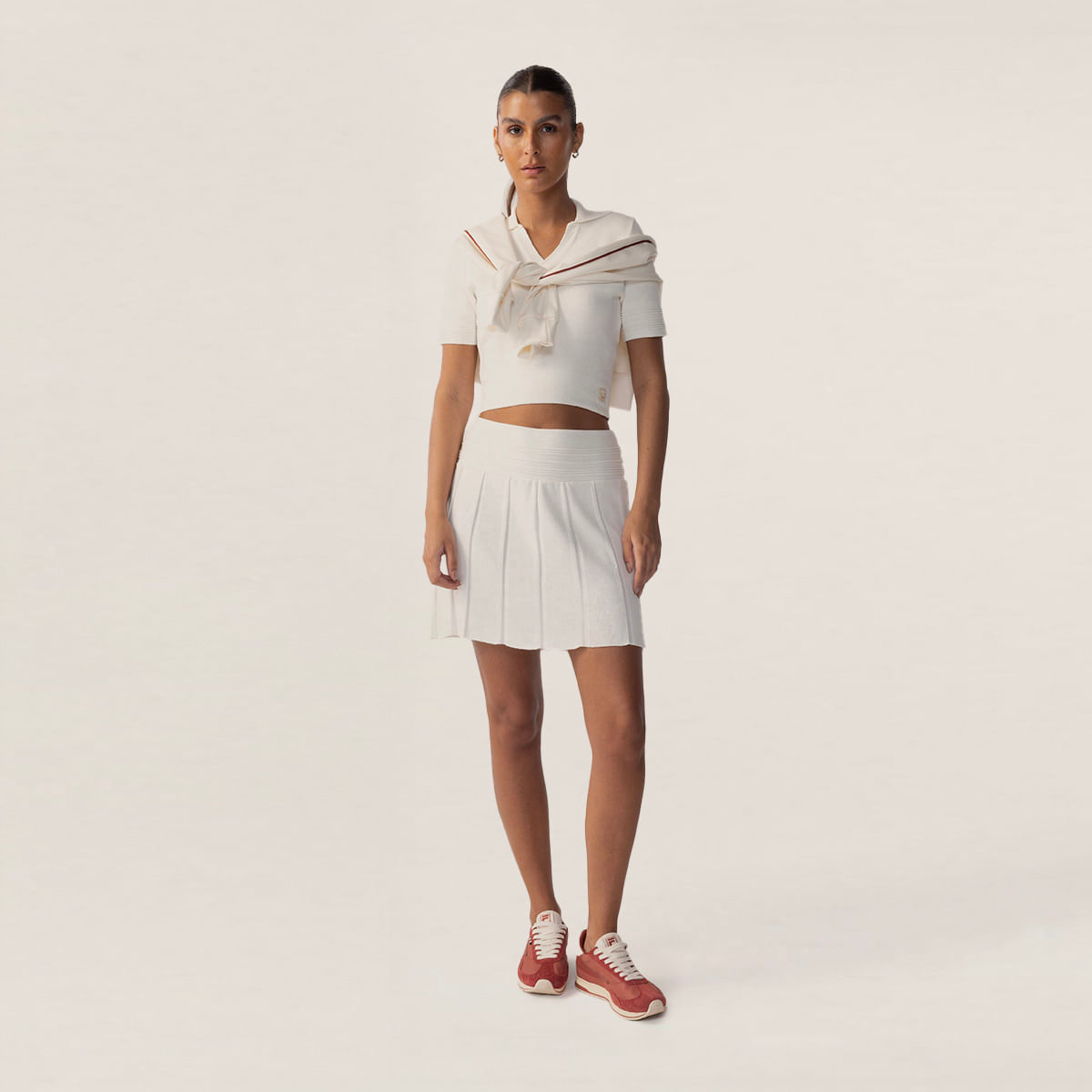 Saia Fila Pleated Gt Feminina